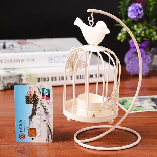 New Modern Bird Cage Candle Holder Hanging Metal